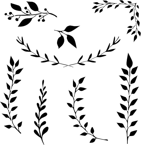 Detalles de la plantilla de ramitas y ramas (plástico de 10 milésimas de pulgada) Plantillas decorativas para pintar en madera, pared, azulejos,