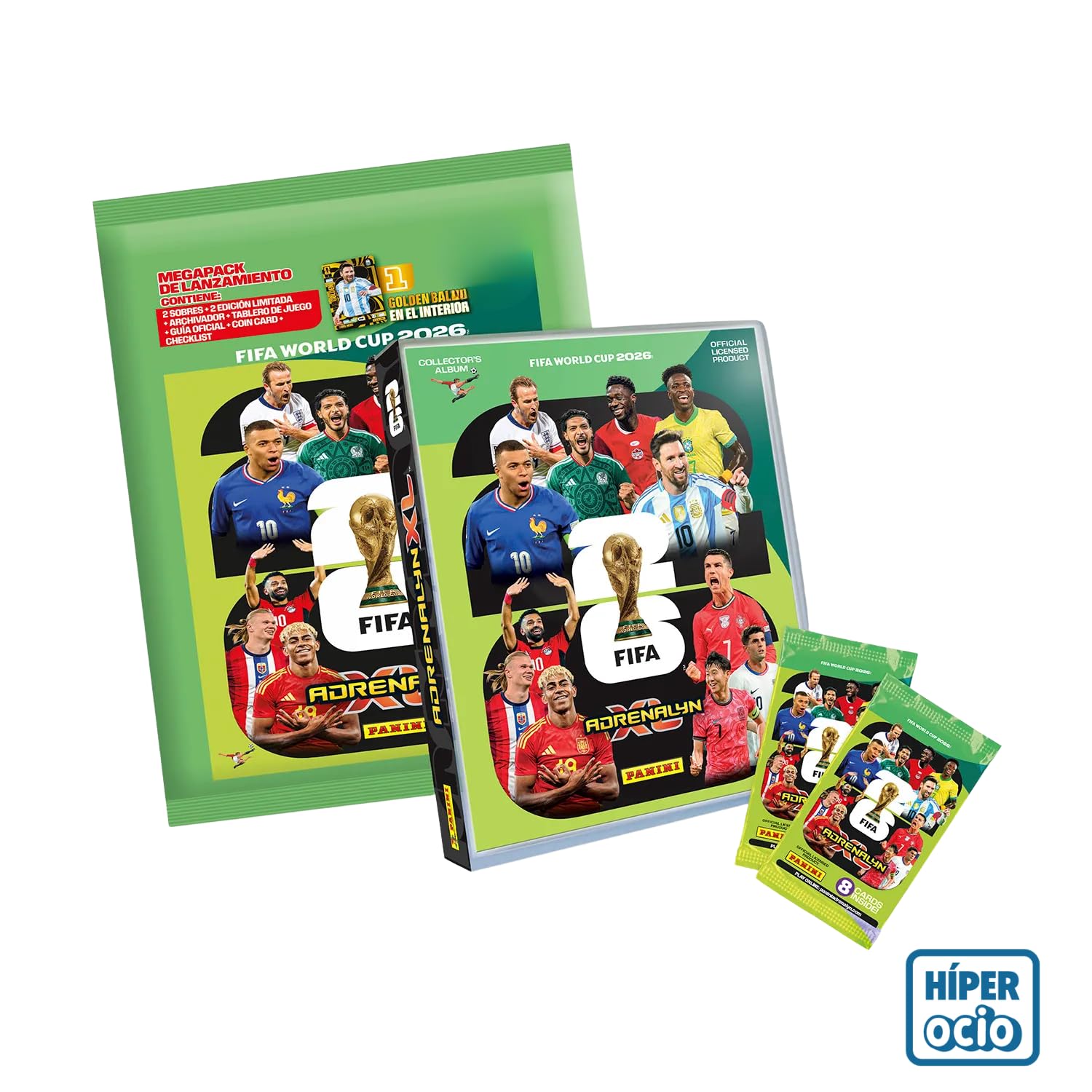 Panini Adrenalyn XL FIFA World Cup 2026™ Megapack de Inicio, Sobres de Cartas Coleccionables, Deck Box de Regalo, Ideal para Coleccionistas (Pro (+24 Sobres))
