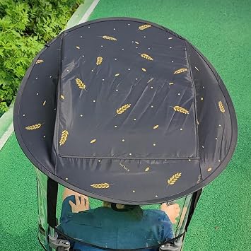 BaNbe Electric Wheelchair Umbrella Canopy Awning, Sun Shade Rain Cover, UV Resistant Protection, Wheelchair Canopy Umbrella Stand for Most Wheelchairs (Color : Summer, Size : with Handle), 20231228