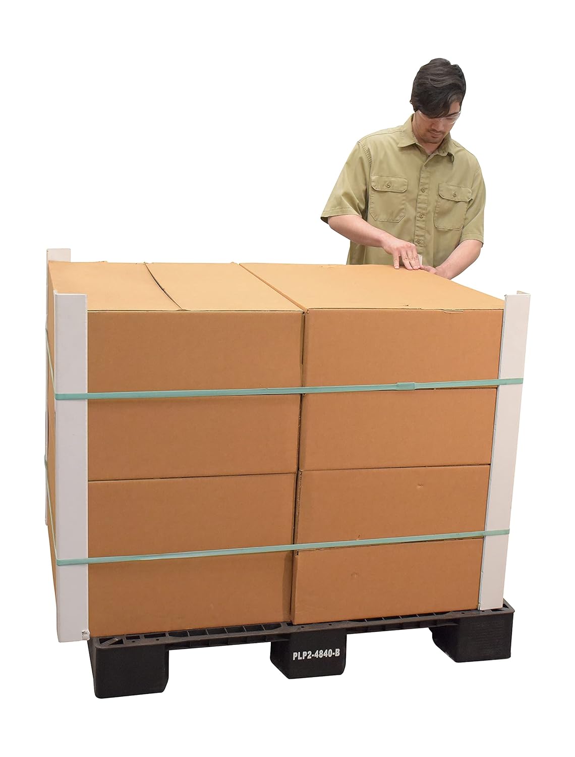 Vestil DOL-4048-8T Aluminum Pallet Dolly with Tilt 40 In. x 48 In. 6000 Lb. Capacity Silver