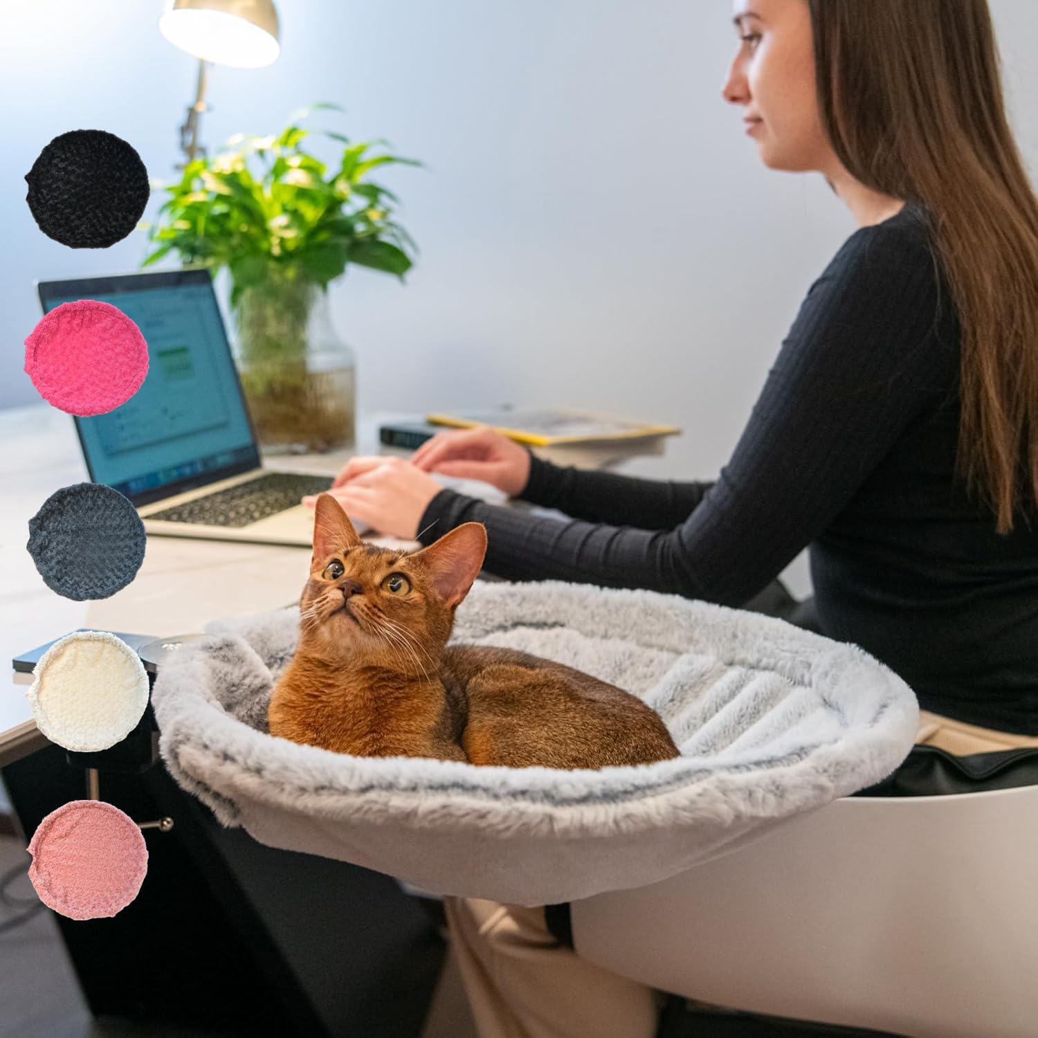 Cat Desk Bed,Desk Cat Perch,Cat cave Bed Large,Steel Frame,15 inch,Load 50 LBS,Comfortable Pet Bed,Ultra-Soft Fabric Removable Machine Washable,Modern cat Furniture Cat Desk Bed,Desk Cat Perch,Cat cave Bed Large,Steel Frame,15 inch,Load 50 LBS,Comfortable Pet Bed,Ultra-Soft Fabric Removable Machine Washable,Modern cat Furniture