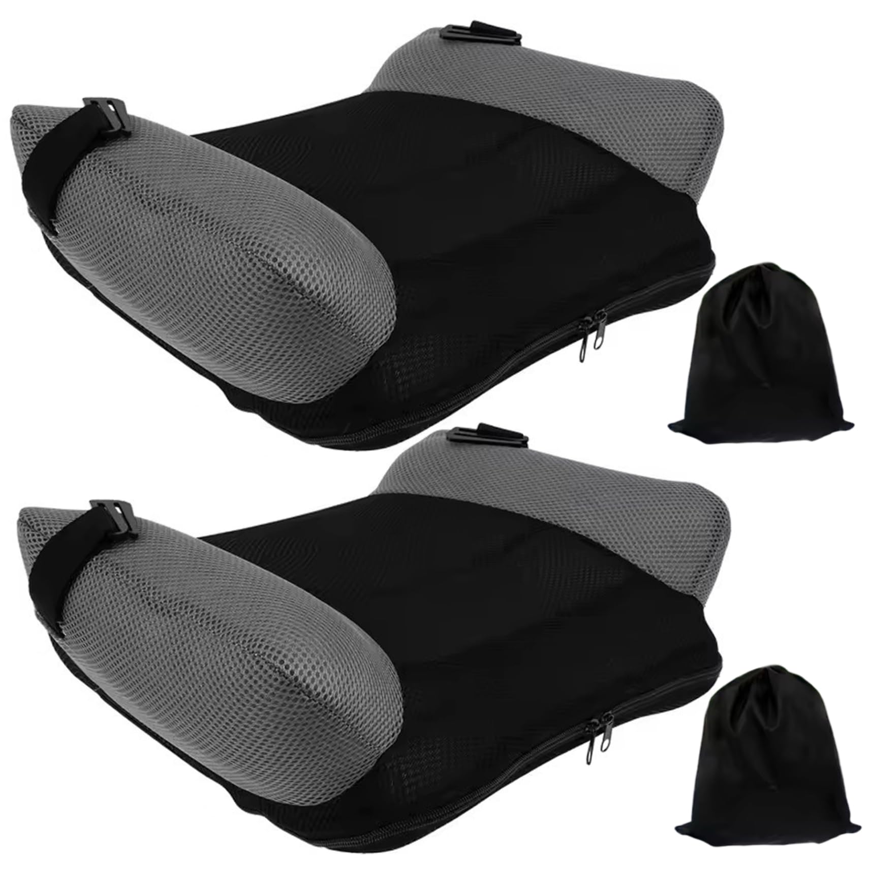 2PCS Inflatable Booster Seat Quick Inflate & Portable Travel Booster Seat with Storage Bag Comfort Backless Car Cushion