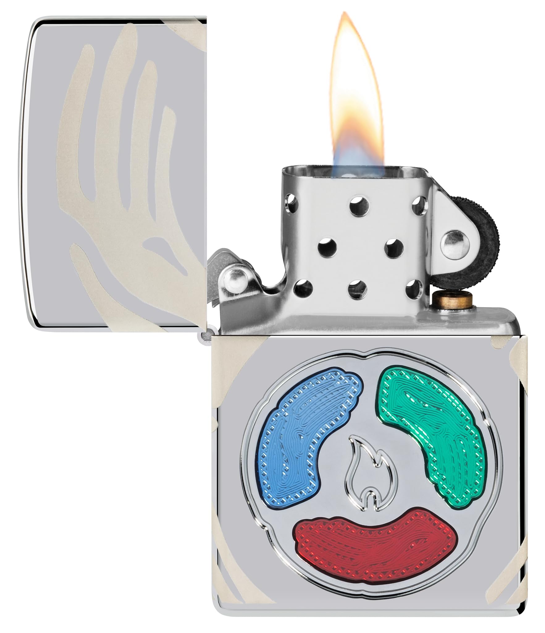 Zippo Accendino antivento Collectible of The Year 2025, Armor High Polish Chrome, Deep Carve/3 epossidico/laser a 360°, ricaricabile, riutilizzabile, design antivento, confezione regalo, prodotto