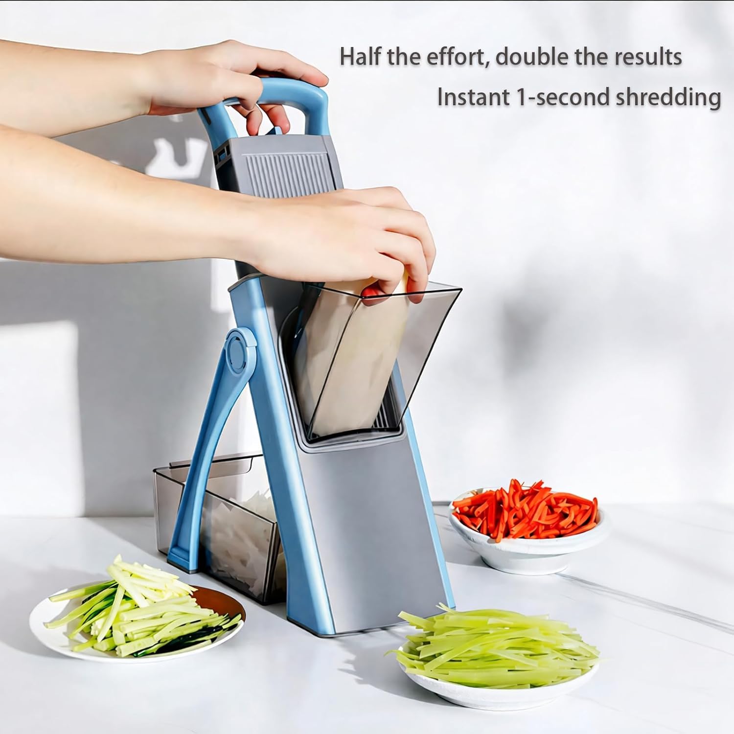 Gemüsehobel Gemüsehobel, multifunktionaler Zerkleinerer für Salat, Zwiebel, Kartoffel, Kohl, manueller Gemüsewürfel & Schäler für das Kochen zu Hause
