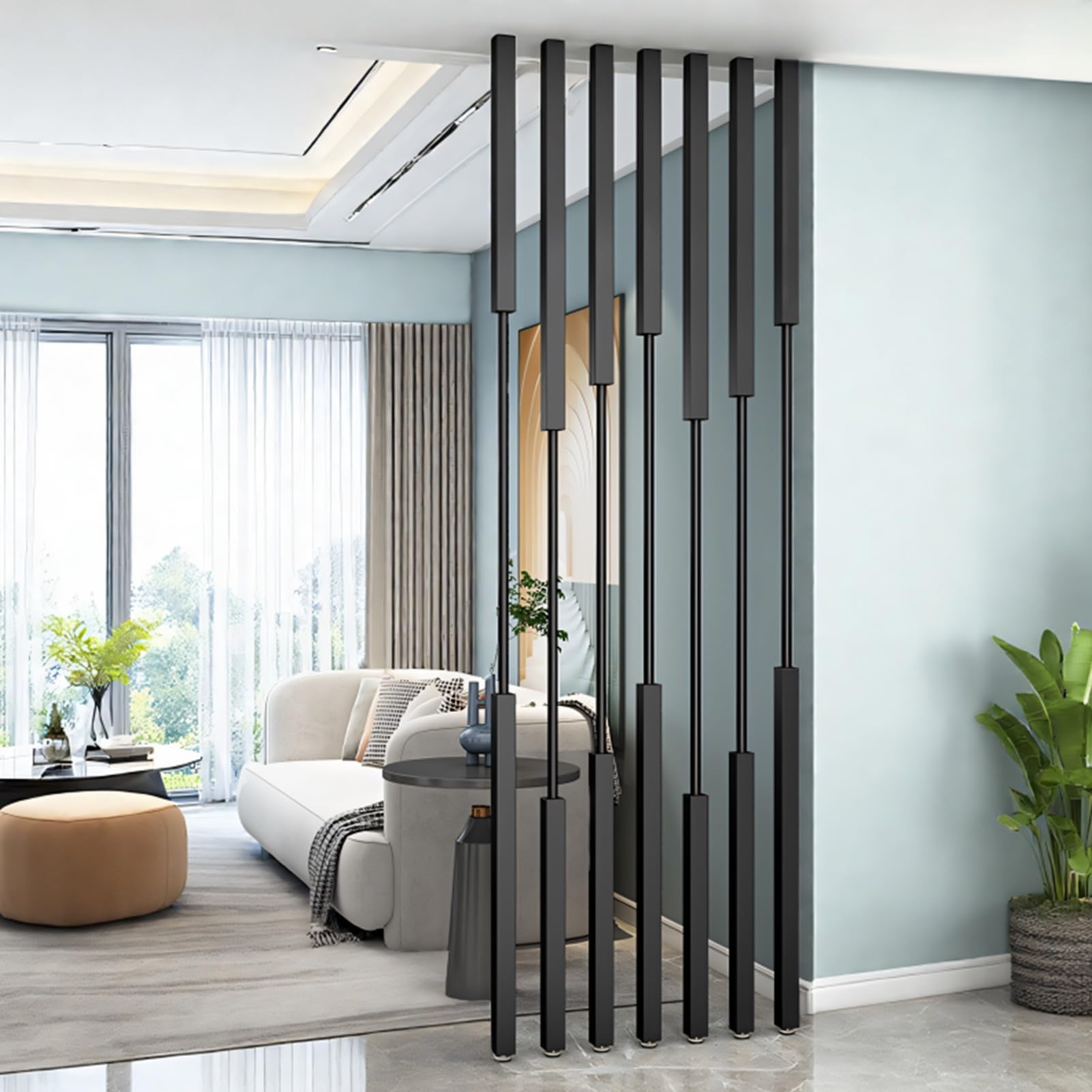 Séparateur de pièce, panneau de séparation autonome pour chambre à coucher, restaurant, bureau et café, 8 panneaux