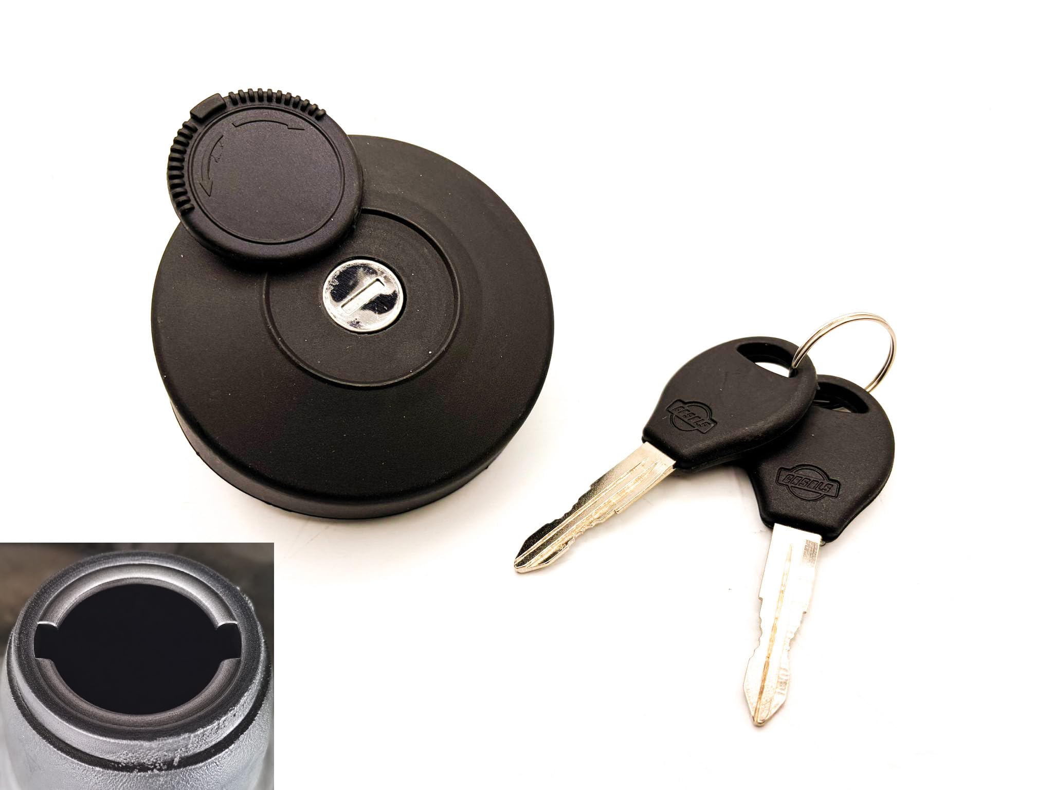 Tapon de deposito con llave - Compatible con Nissan Cabstar y Atleon (agujero 2 ranuras) - Ref: 172519X227