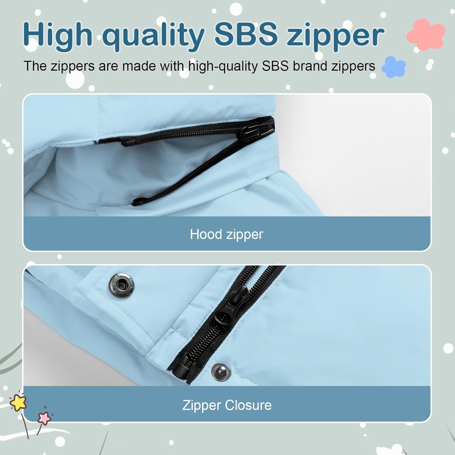 Girl's Winter Coat Kids Long Puffer Jacket Waterproof Ski Outerwear Warm Puffy Dress Coat with Hood - Image 6