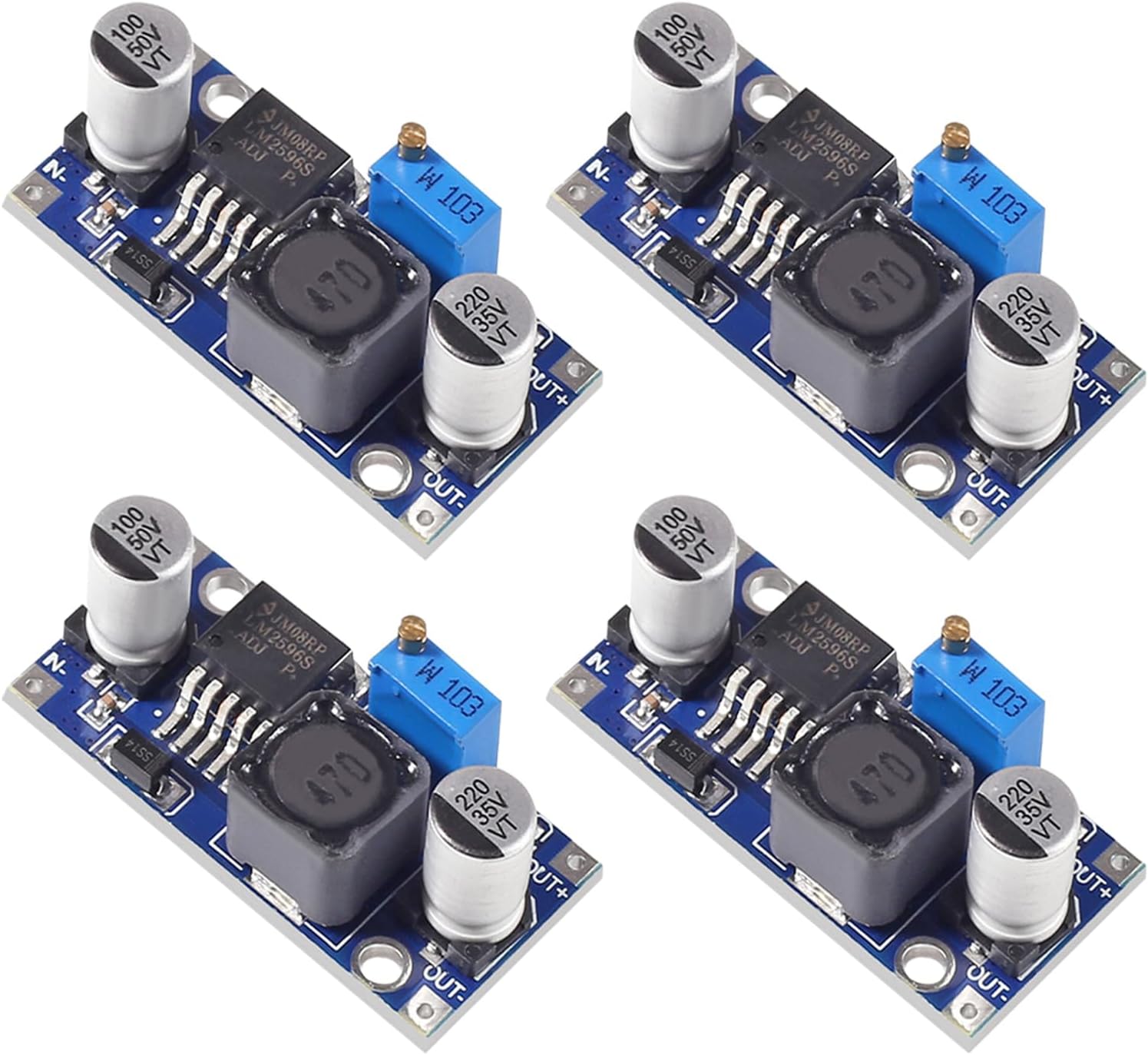 2Pcs LM2596 Power Converter Step Down Module DC to DC Buck Converter 3.2V-35V to DC1.25V-30V Voltage Regulator Power Supply Module LM2596S