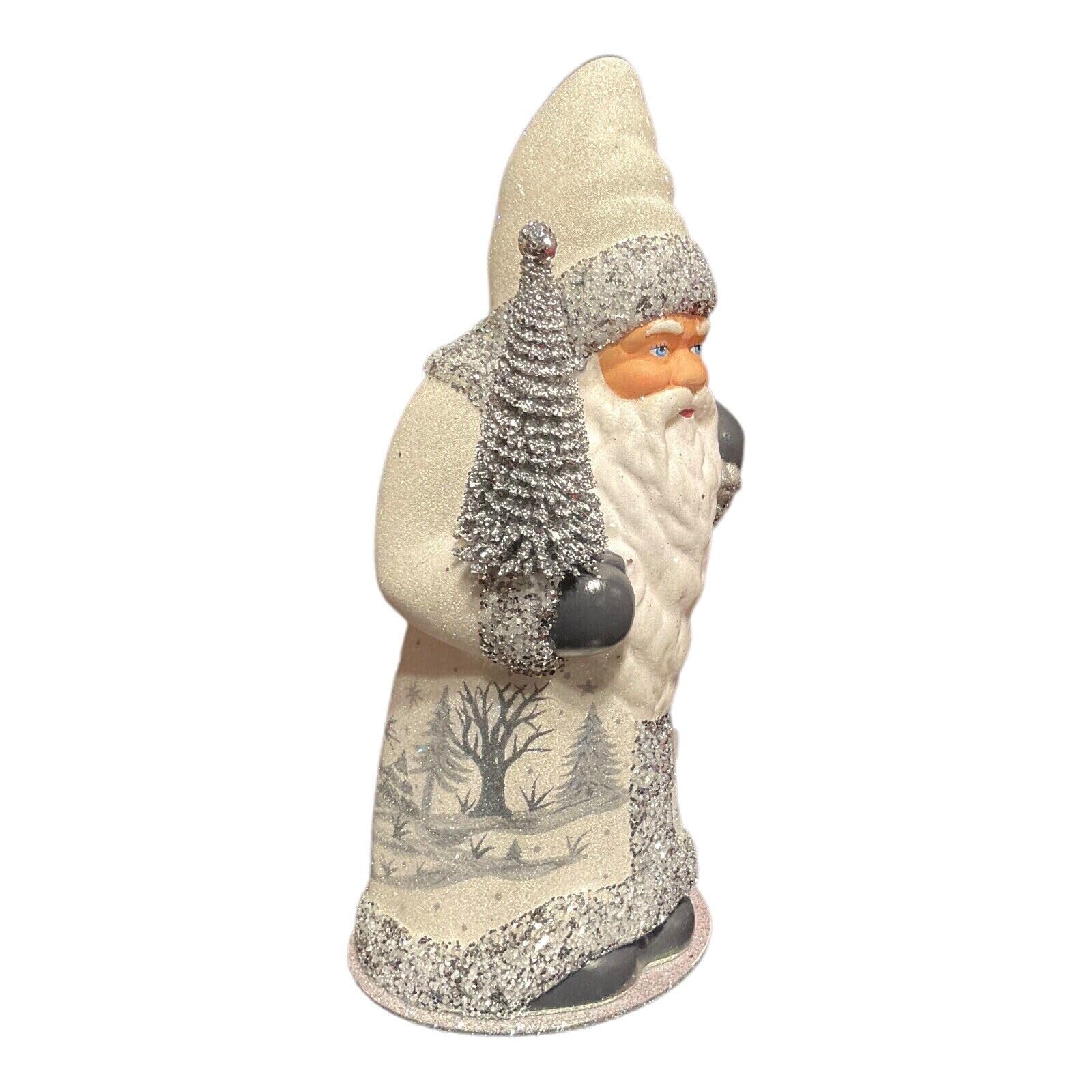 Christmas Decorations for The Holiday - Forest Bliss Santa LE German Christmas Paper Mache Candy Container - Decorations for Christmas sdf-1418