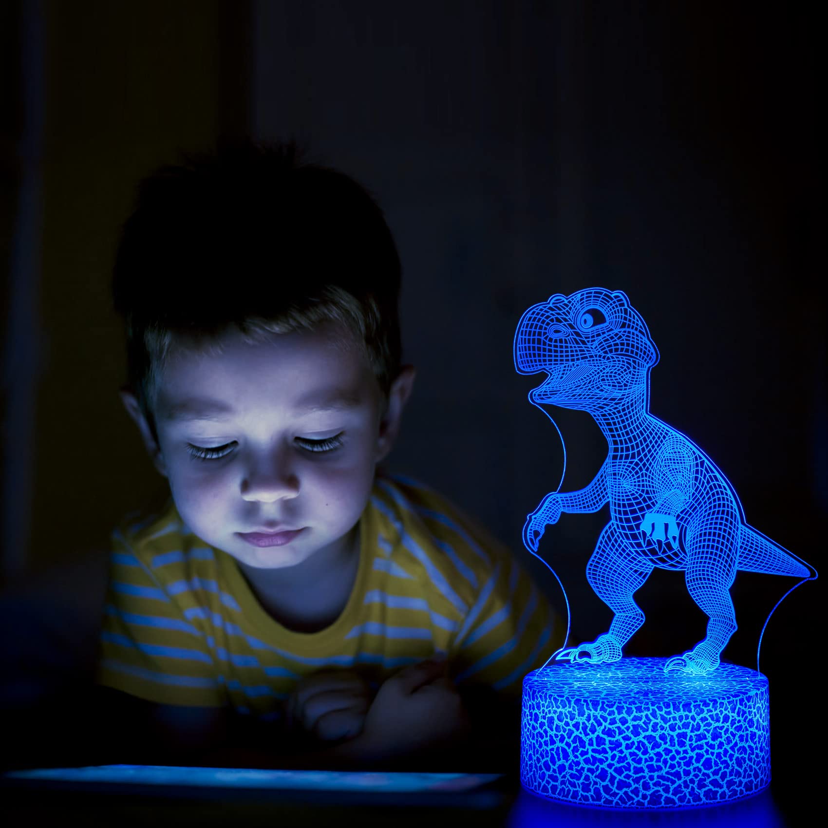 Luce Notturna 3D Con Telecomando - Lampada LED Con Effetto Ottico Per Camera, 16 Colori, Regalo Originale Per Bambini E Adulti - Foto 5