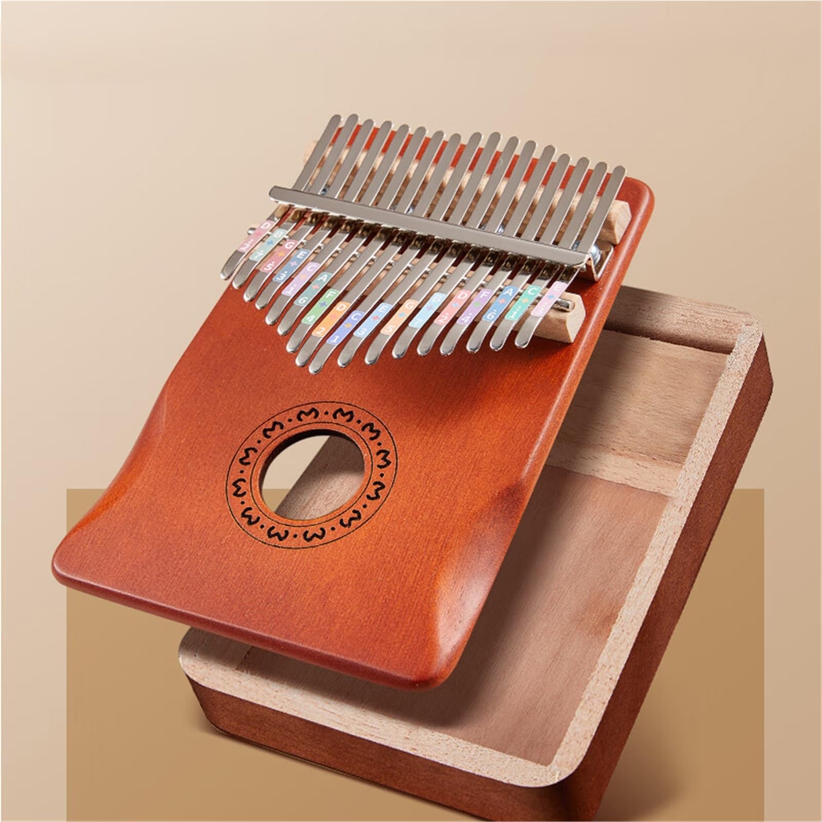 Kalimba 17 Nutowa W Tonacji C Instrument Z Litego Mahoniu Kalimba