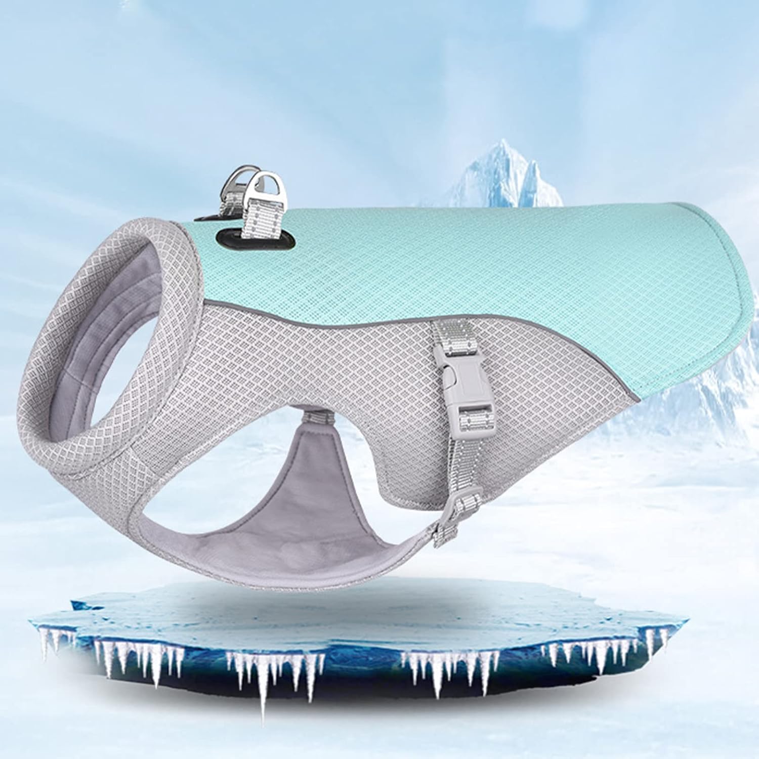 Dog Cooling Vest Harness Evaporation Cooler Coat UV Protection Dog Cooling Jacket Mesh Fabric for Outdoor Walking Camping for Small Medium Large Dogs