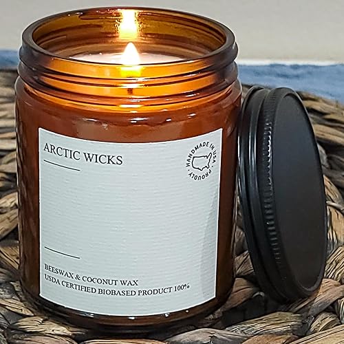 Miniatura 7 de Vela de Vainilla Bourbon  Arctic Wicks Velas de 9oz de Coco y Cera de Abeja  Velas Aromáticas No Tóxicas para Otoño, Invierno, Fiestas, Regalos Para