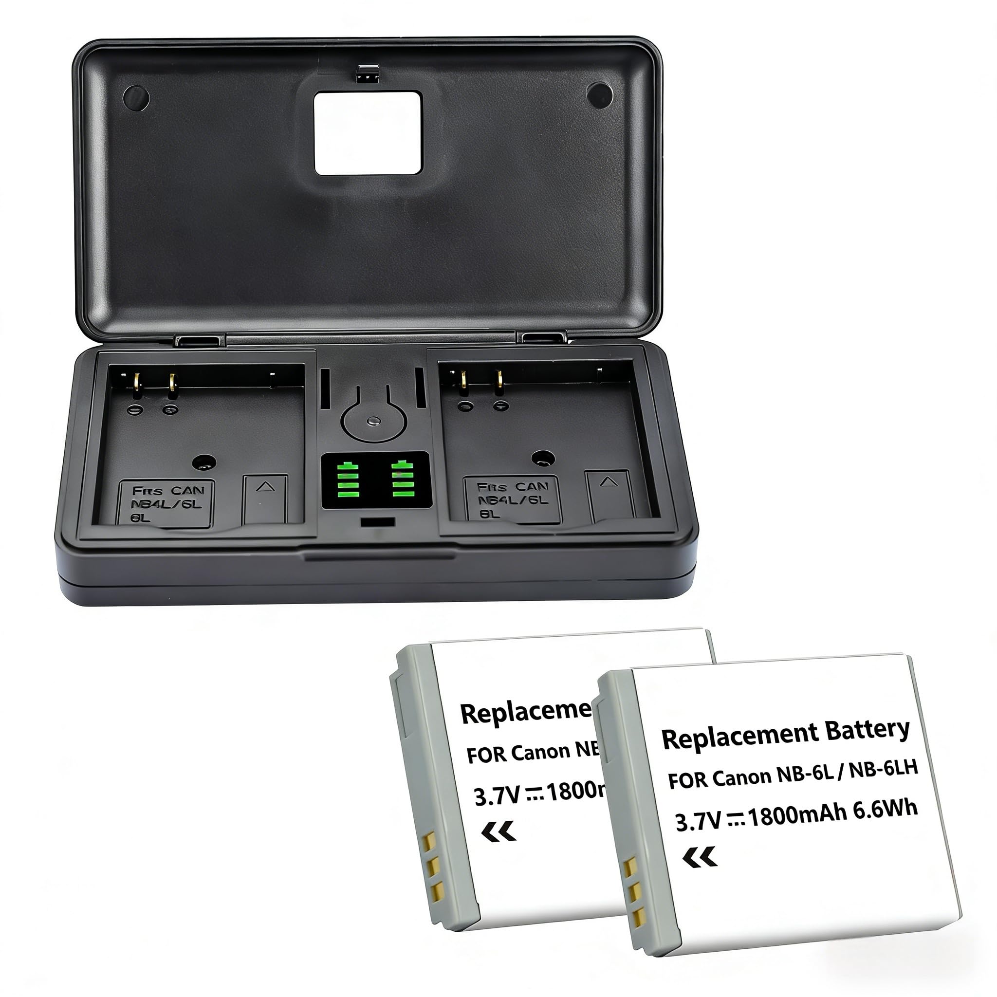 CITYORK 2 Stück NB-6L NB-6LH Akku und Ladegerät für Canon PowerShot SX710 HS, SX700 HS, SX540 HS, SX530 HS, SX520 HS, SX510 HS, SX500 HS, SX280 HS, SX270 HS, SX280 HS, SX260 HS Kameras