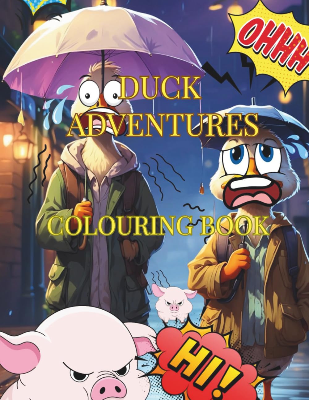 DUCK ADVENTURES SKETCH-STYLE COLOURING BOOK