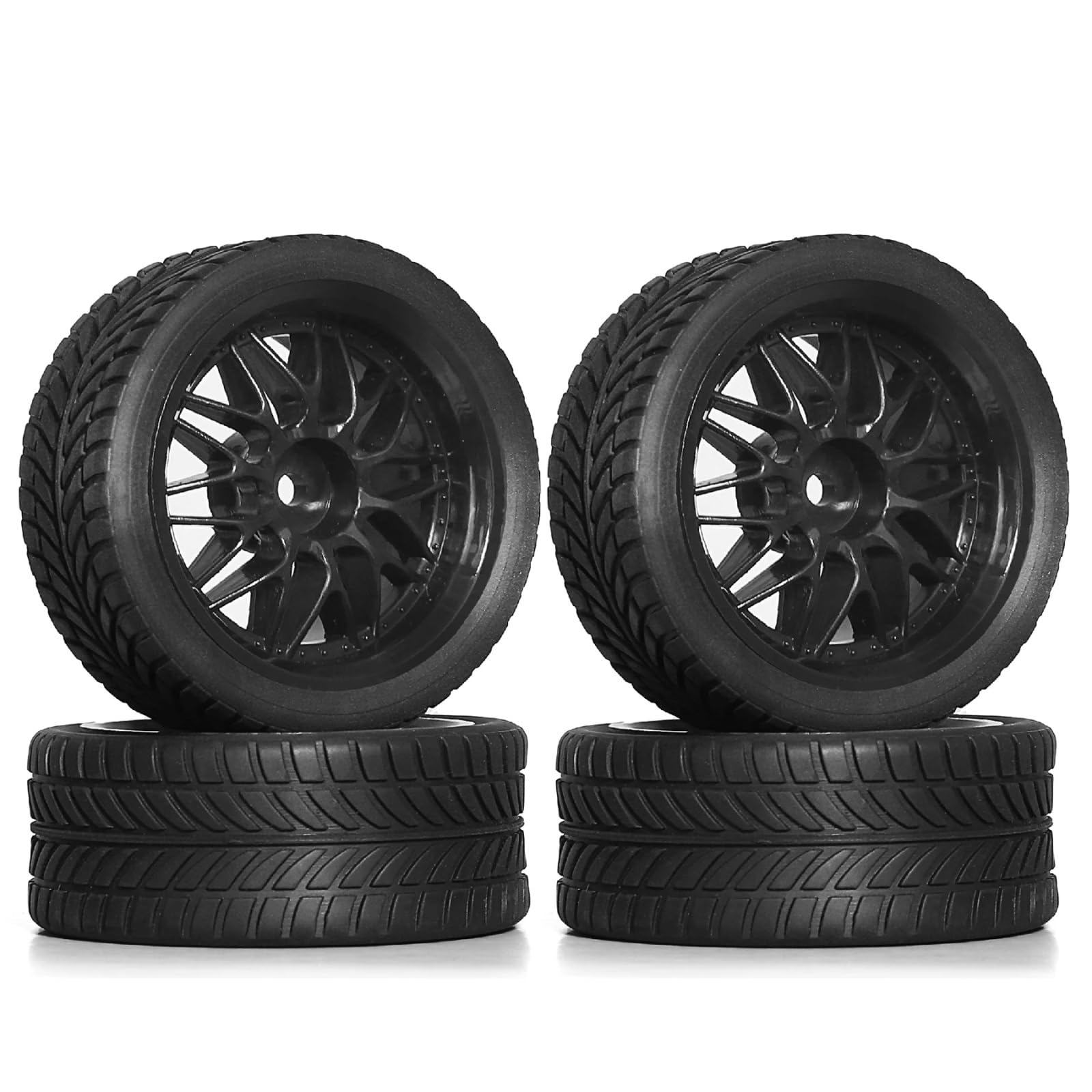 Per HPI Per KYOSHO Per Tamiya XV02 XV01 TA06 Per TT01 Per TT02 PTG2 Per Racing 1/10 Ruote Gomma Pneumatici Su Per Strada 12mm Hex RC Auto Parti Ricambio RC