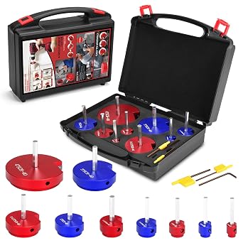 9 PCS PVC Pipe Reamer Kit, Fitting Saver Contains 1/2",3/4, 1,1-1/4",1-1/2,2, 2-1/2", 3, 4 Head Reamers, Plumbing Tools for Standard 1/2" Drills,Suit for PVC,CPVC, PP, PE and ABS Pipes