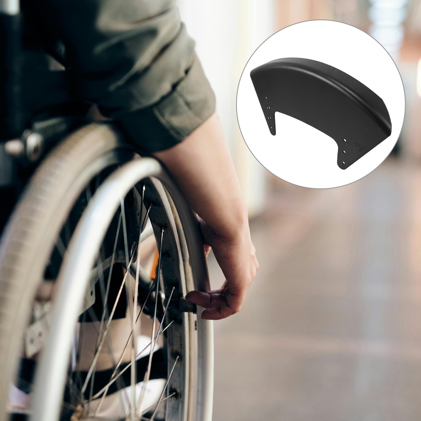 Angoily 2 sztuki błotników do wózków inwalidzkich z tworzywa ABS, odporne na zużycie i stabilne, boczne zabezpieczenie do wózków inwalidzkich, do aktywności na świeżym powietrzu dla użytkowników