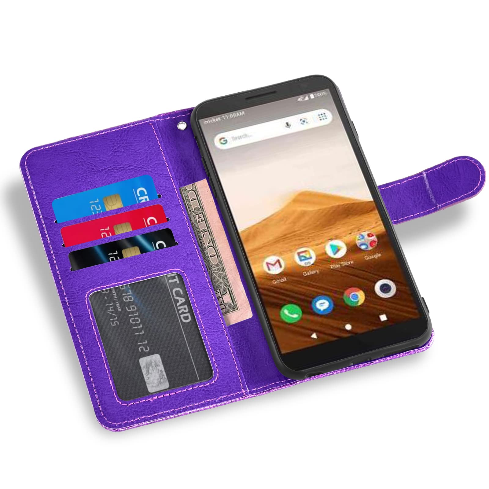 Asuwish Copatible Con T-obile Revvl 6 5G 2022 – Funda Tipo Cartera De