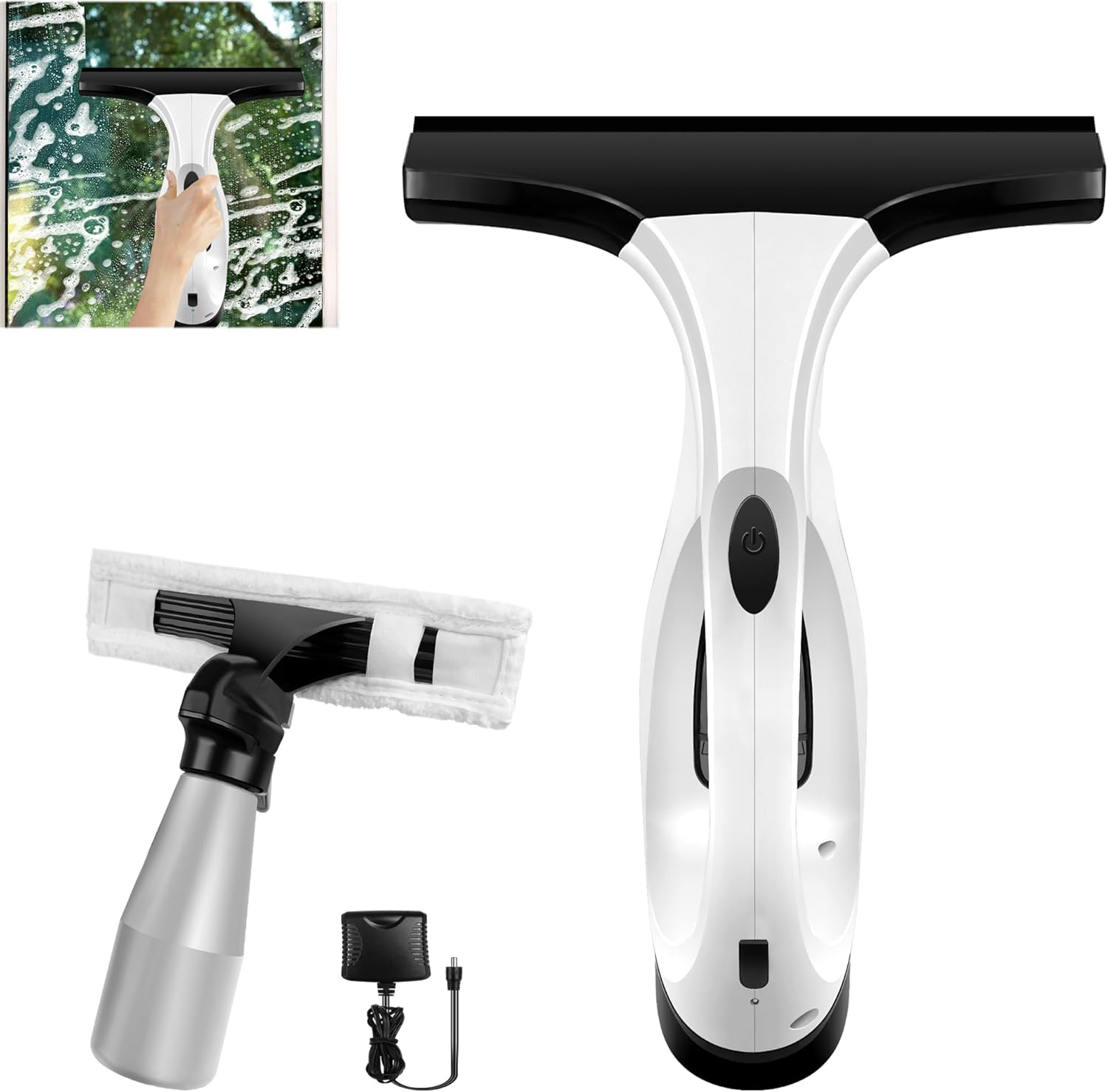 Amazon.com: Cordless Window Vac, Rechargeable Window Vacuum Cleaner ...