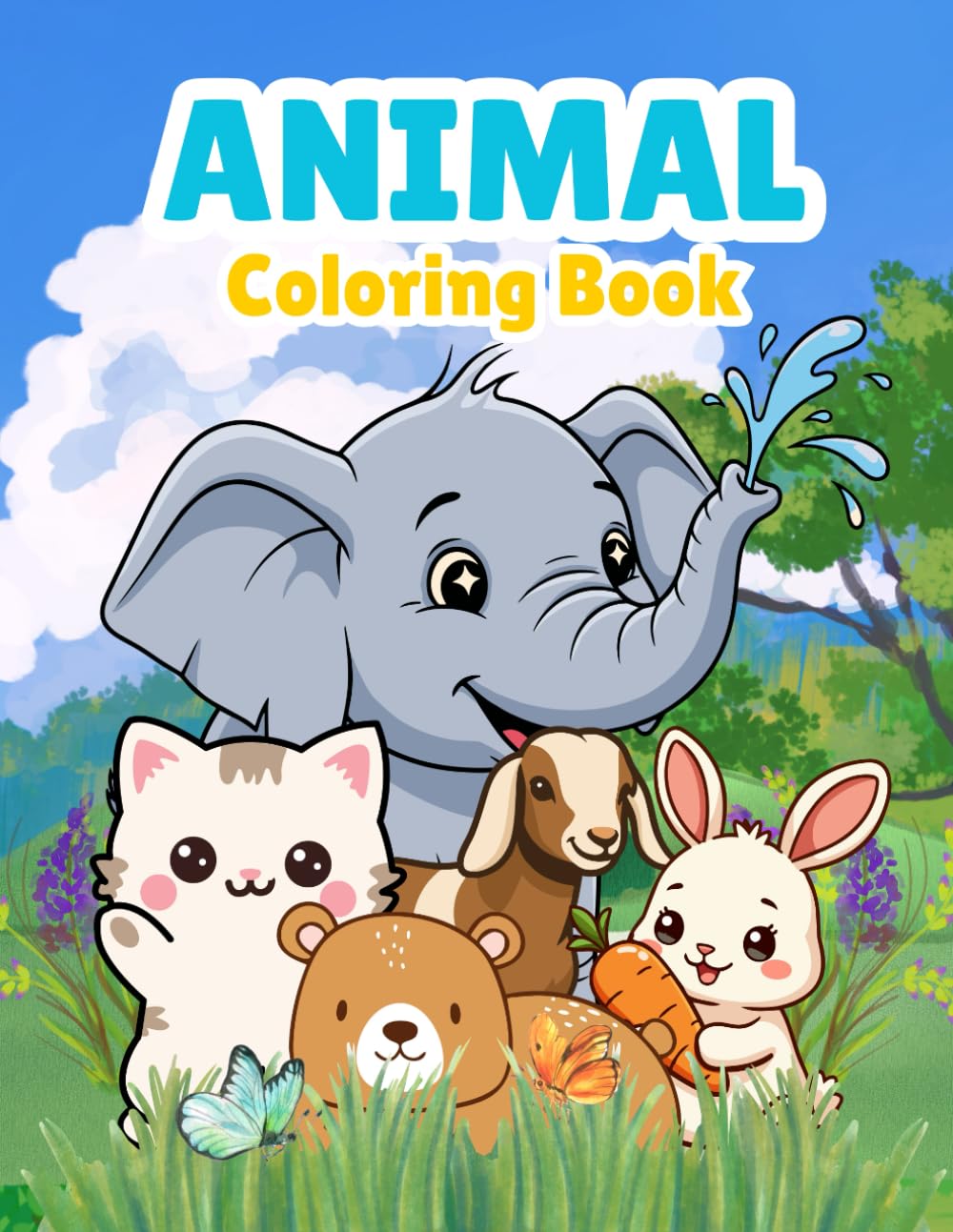 Animal Coloring Book for Kids Aged 3 to 7.: Fun and Easy Animal Coloring Pages for Preschool and Early Learners.