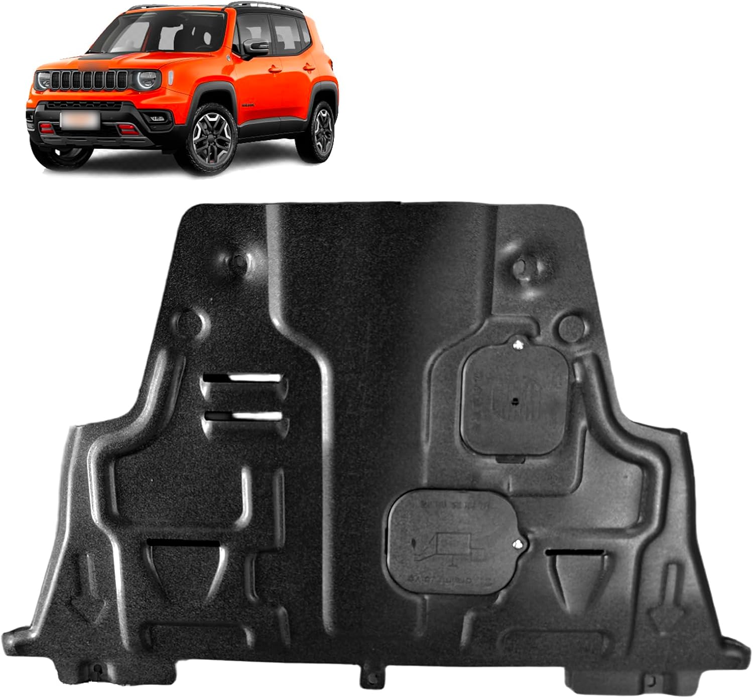 Front Engine Splash Shield Fit for Jeep Renegade 2015-2024 Engine Case Guards Suitable for Renegade Under Engine Cover Mud Flaps Directly Replace Original