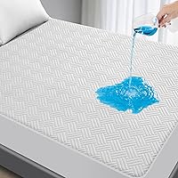 Vista 1 de Waterproof Mattress Protector Queen Size - Breathable, Noiseless, Ultra-Soft Bed Cover, Mattress Pad Cover with Deep Stretchable Pockets 8"-21