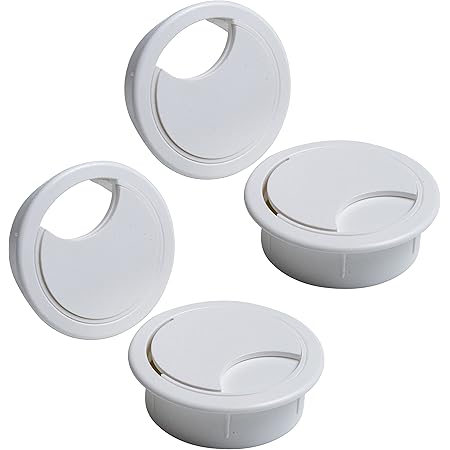 Passacavi Quadrati Per Scrivania Dia. 60 Mm In Plastica - GRIGIO, Passacavi Scri - Foto 2