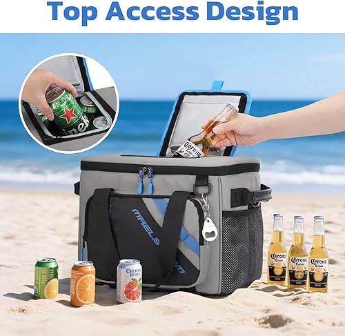 Miniatura 6 de Maelstrom 30 Can Large Leakproof Soft Cooler Bag, Insulated Collapsible Ice Chest with Bottle Opener, Portable for Beach, Camping, Travel & Shopping