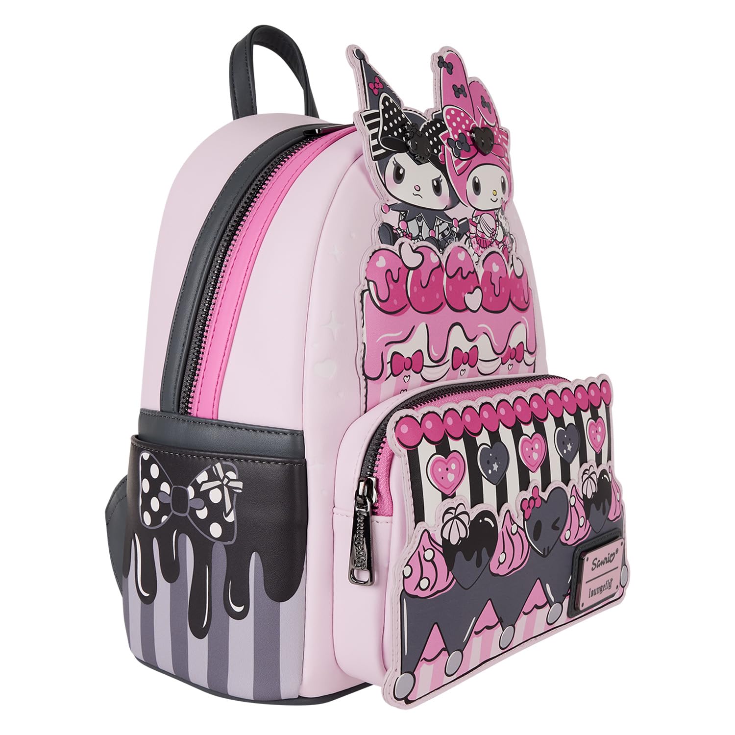 Loungefly限定 マイメロ クロミ ケーキ ミニリュック サンリオ Amazon.com: Loungefly Sanrio My Melody and Kuromi Mini Backpack
