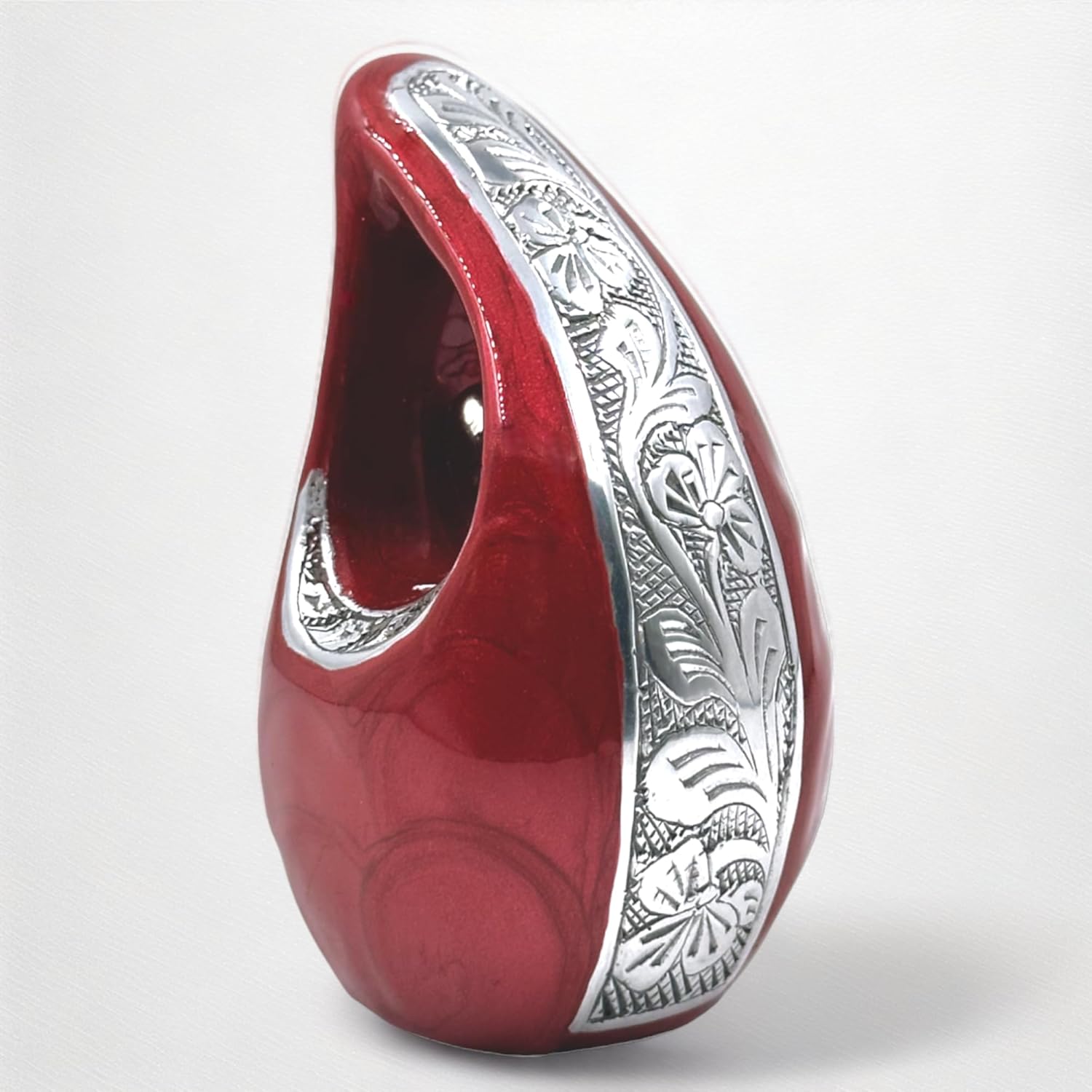 Red Keepsake Urn - Miniature Red Teardrop Urn - Mini Red Urn - Small Red Urn - Tiny Red Urn - Unique Red Keepsake - Red Mini Urns