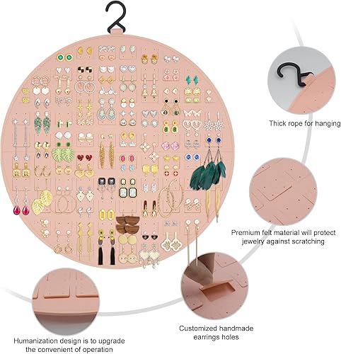 Miniatura 8 de Nesyd Organizador de aretes soporte colgante para pendientes con capacidad para hasta 300 pares organizador de aretes de tuerca de gran capacidad