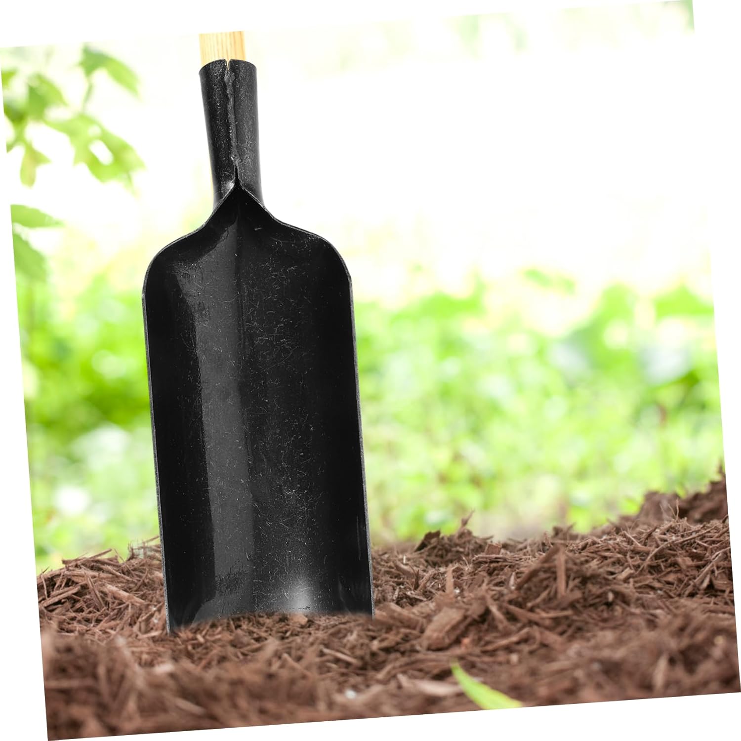 Mipcase Practical Heavy Duty Metal Garden Spade Shovel for Planting Digging Transplanting Manganese Gardening Tool for Efficient Soil Work Tight Spaces