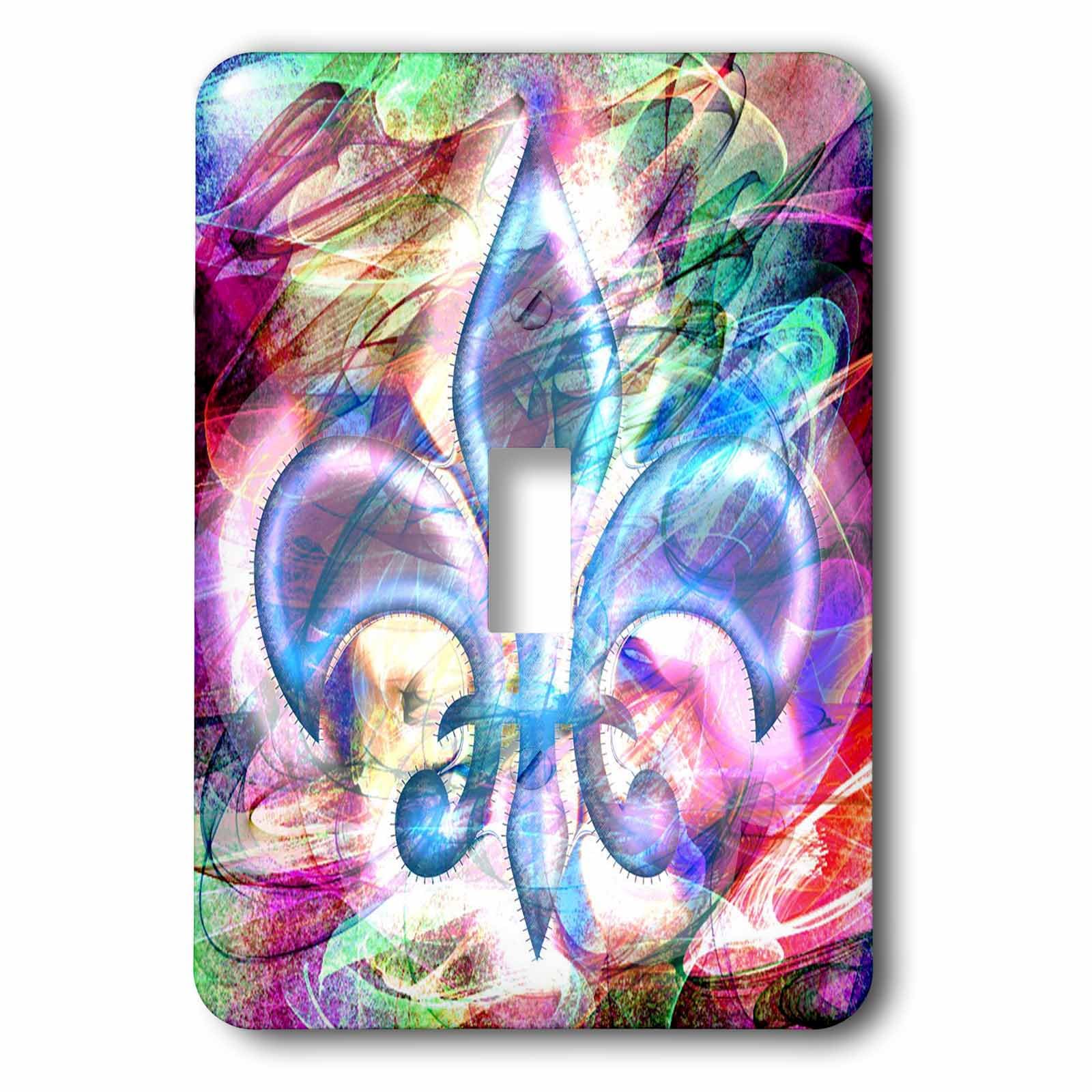 Interrupteur Fleur de Lis art abstrait 3dRose pour sublimer les murs du salon