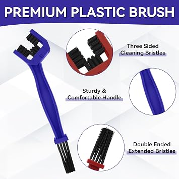 6Pcs Chain Crankset Brushes, Chain Brush Cleaning Tool, Bike Cleaning Brush