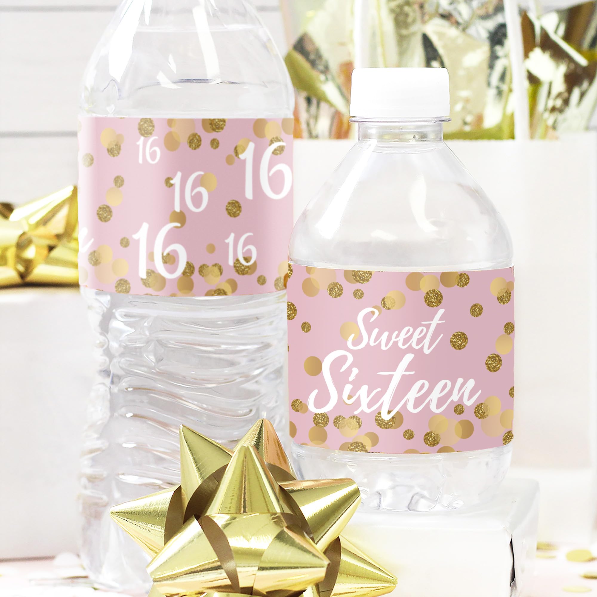 5 Stks Gelukkige Verjaardag Fles Etiketten, 4,5 x 8,7 inch Waterfles Etiketten Blauw Gelukkige Verjaardag Zelfklevende Waterfles Decoratie Etiketten voor Student Verjaardagsfeest