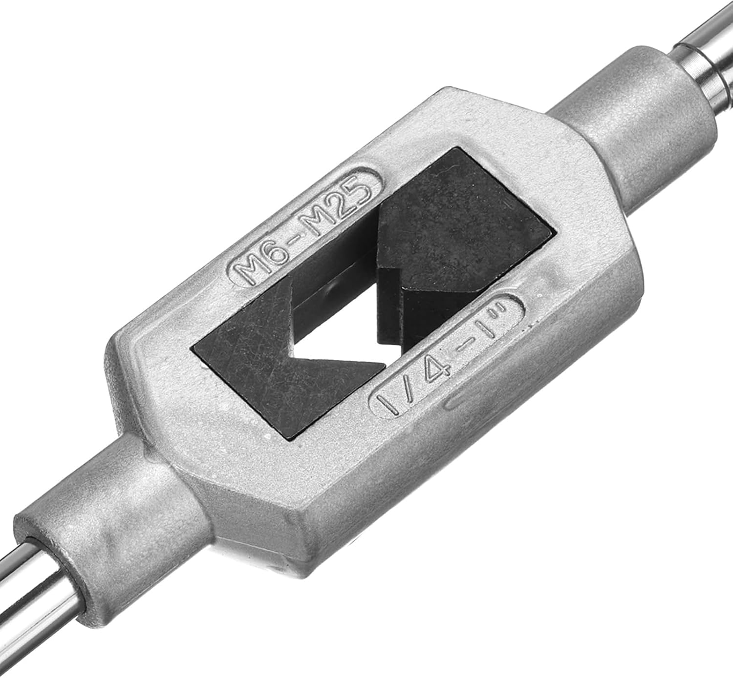 uxcell Adjustable Tap Wrench Handle, for Metric M6-M25 W1/4-1 Taps, Thread Tap Holder Reamer Hand Tapping Tool for Machinist Repair, Medium Carbon Steel Handle with Nickel Plated