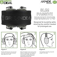 Vista 4 de GREEN DEVIL Reducción de ruido Protección auditiva Orejeras de seguridad pasiva Auriculares delgados para disparar rango de pistola