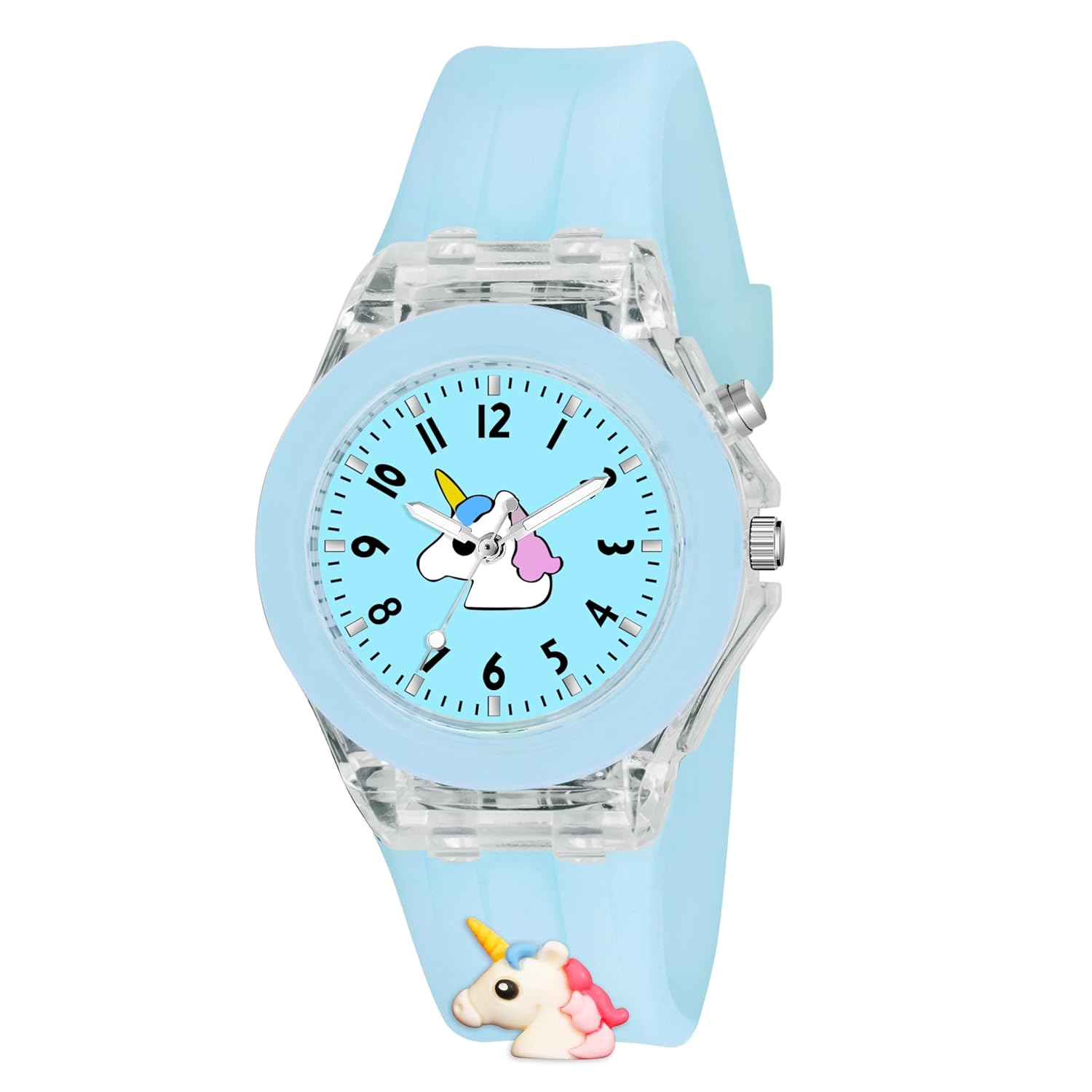 KIDSUN Kids Seven Light Redium Strap Analog Watch