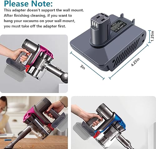 Miniatura 6 de BTRUI Adaptador de batería Dyson DC31 tipo A, para batería de litio Makita de 18 V para aspiradora de mano DC31 DC34 DC44 DC45 Animal 917083-01 (no