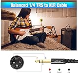 Twozoh Câble XLR Mâle vers TRS 6,35 mm Lot de 2, Cable XLR Jack Stéréo 6.35 mm 2M 2 Pièces (Profesional/Hifi) - 2