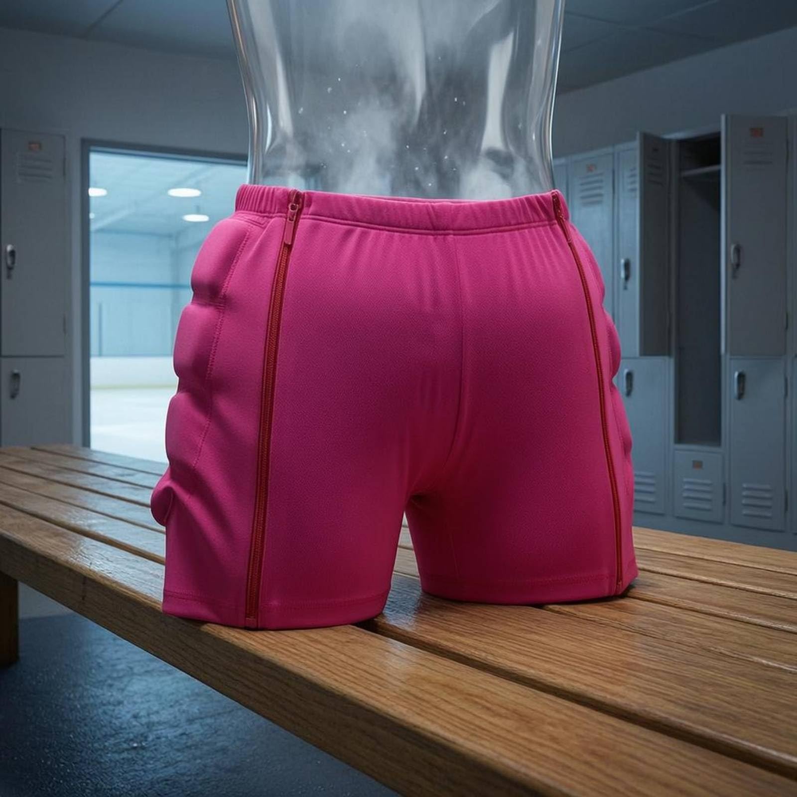 Shorts Protectores Patinaje Cremallera Frontal Shorts Acolchados Cadera Costuras Visibles Ropa Interior Protectora