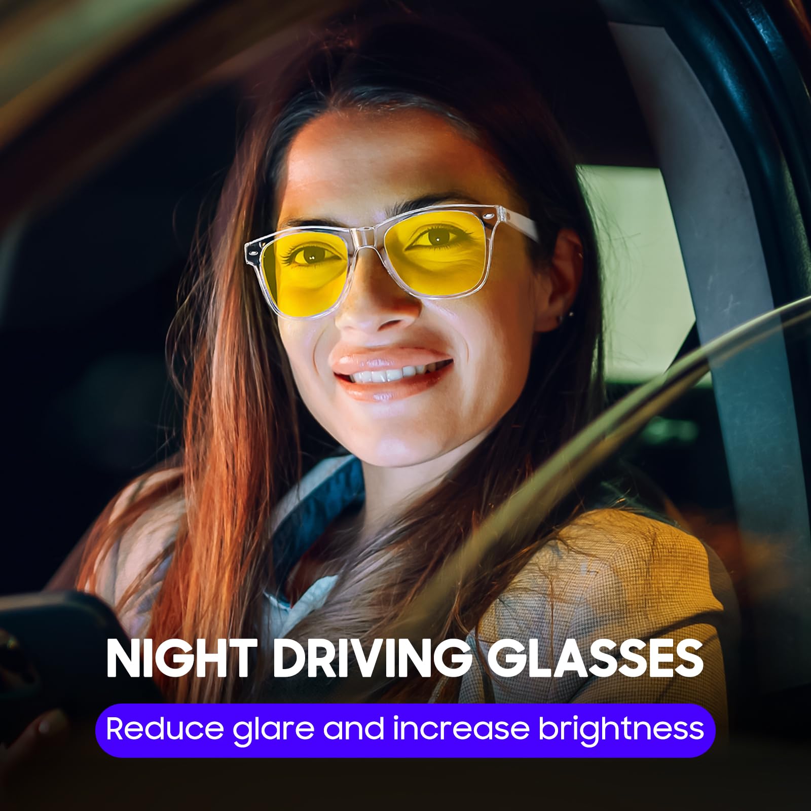 okulary przeciwsłoneczne do jazdy nocą z polaryzacją - Okulary przeciwsłoneczne z powłoką antyrefleksyjną do jazdy nocą żółte okulary przeciwsłoneczne dla mężczyzn i kobiet