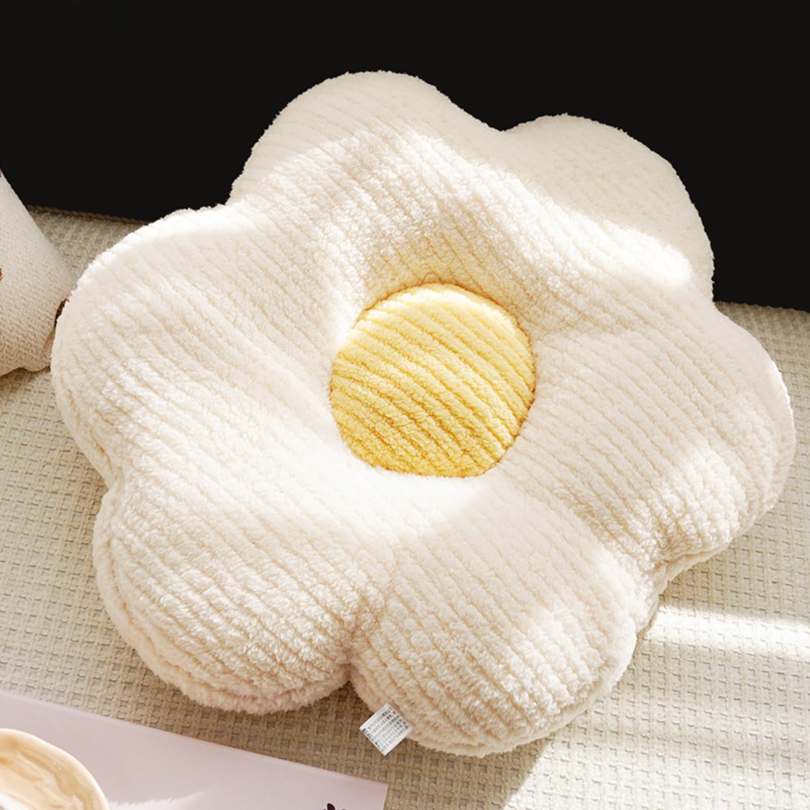 Coussin de canapé rond citrouille jaune 55cm pour décoration de lit et salon