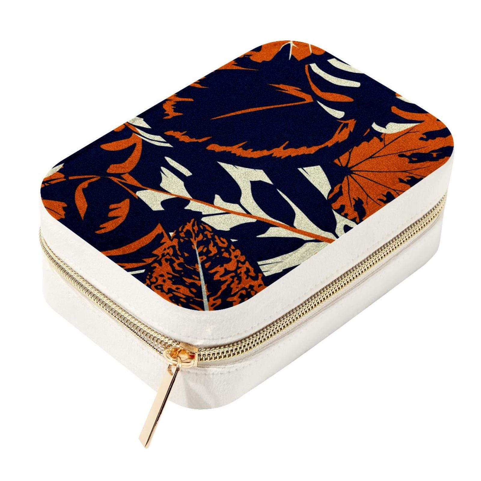 Boîte à bijoux de voyage portable motif floral idée cadeau vintage