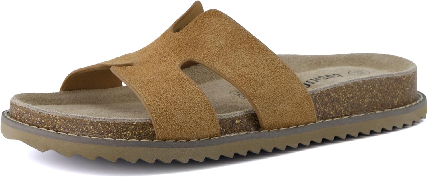 CUSHIONAIRE Women's Wisdom Cutout Leather Slide Sandals - Image 9