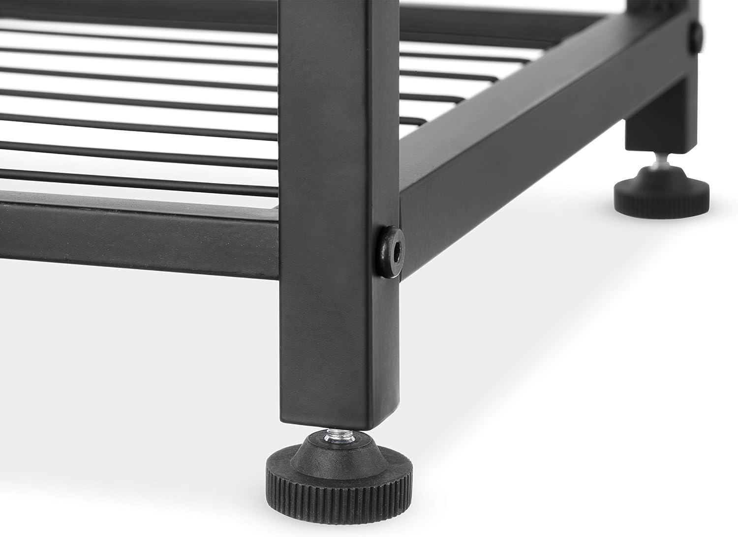 Adjustable leveling feet on the Whitmor Entryway Organizer
