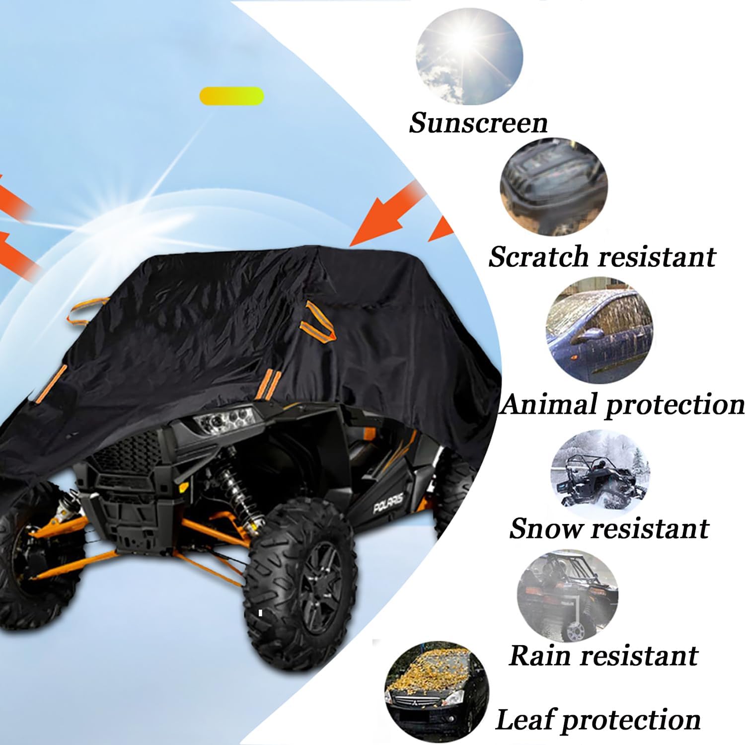 UTV Cover Waterproof Outdoor for CFMoto CFORCE XP 2011-2014, Heavy Duty Side by Side Cover with Straps, All Weather Protection for Rain Sun Dust Snow, UTV Storage Cover,B Green