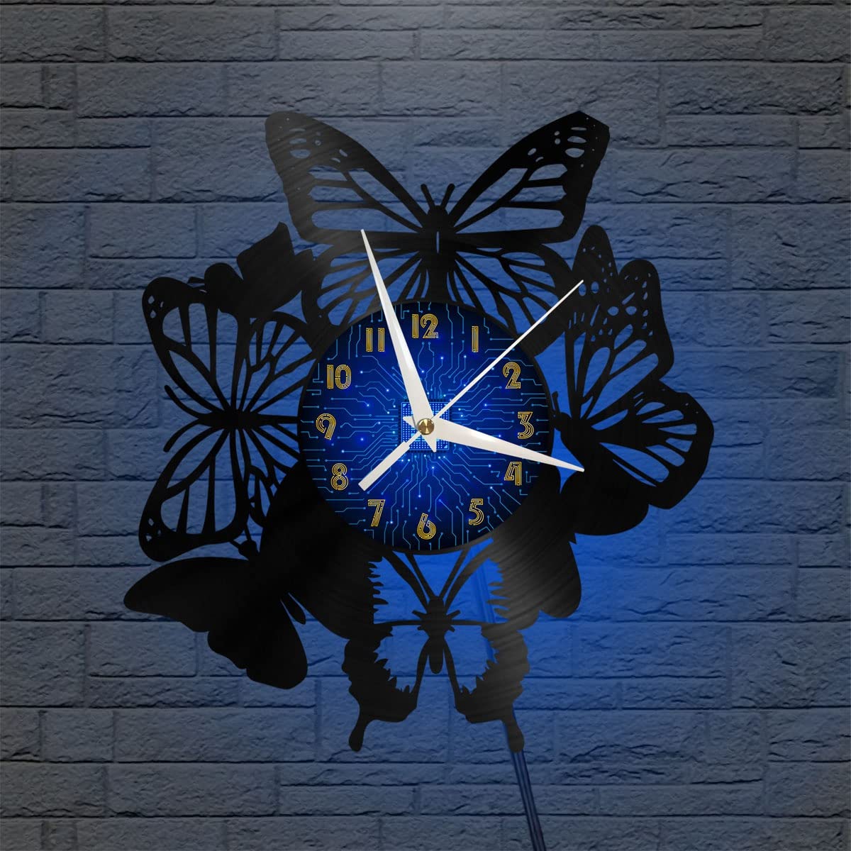 Horloge Murale Vinyle Papillon 2 pour Chambre et Salon Cosy
