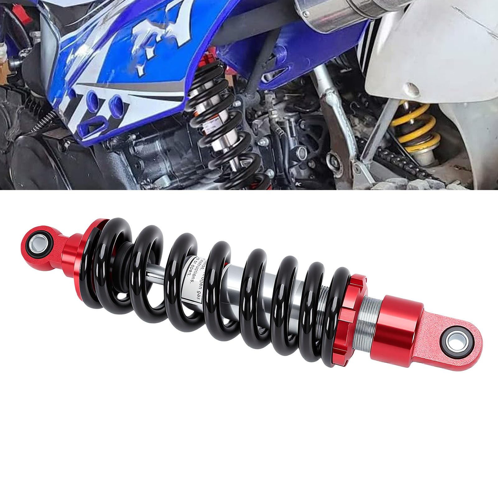 aqxreight Regulowany Tylny Amortyzator Motocykla 290mm Sprężyna Zawieszenia